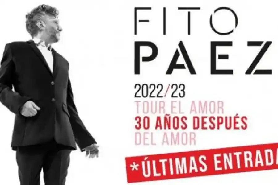 Fito Paez: últimas entradas para su show en la ciudad de Santa Fe