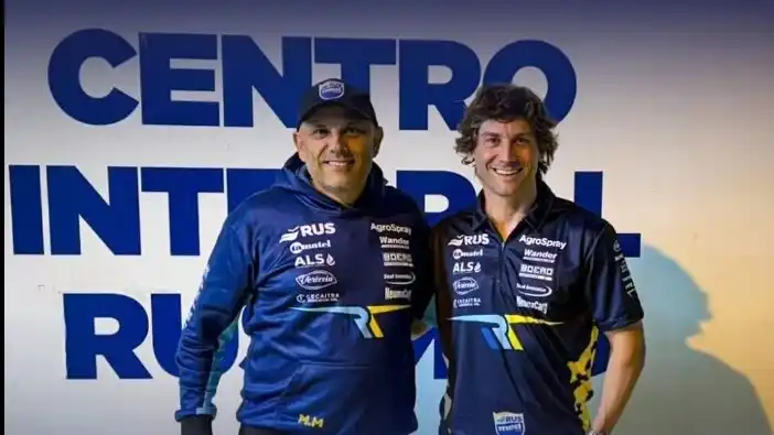 Mauro Medina junto a Juan Bautista De Benedictis