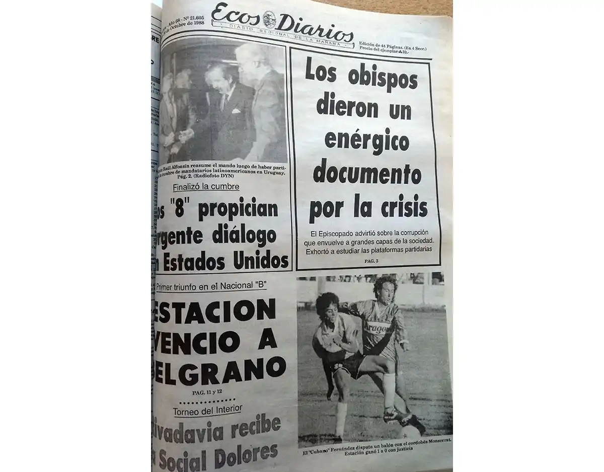 Domingo 30 de octubre de 1988
