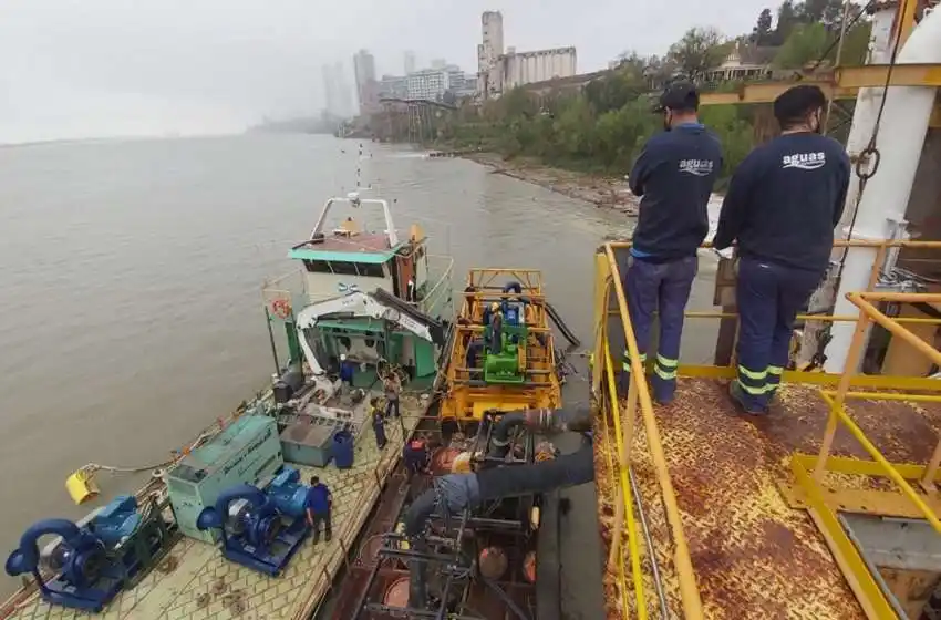 Colocaron nuevas bombas de agua para afrontar la bajante histórica del Paraná