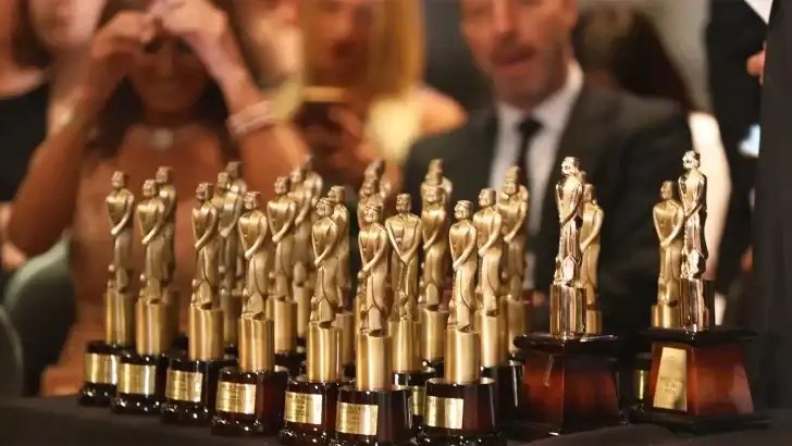 Las estatuillas de los Premios Martín Fierro.