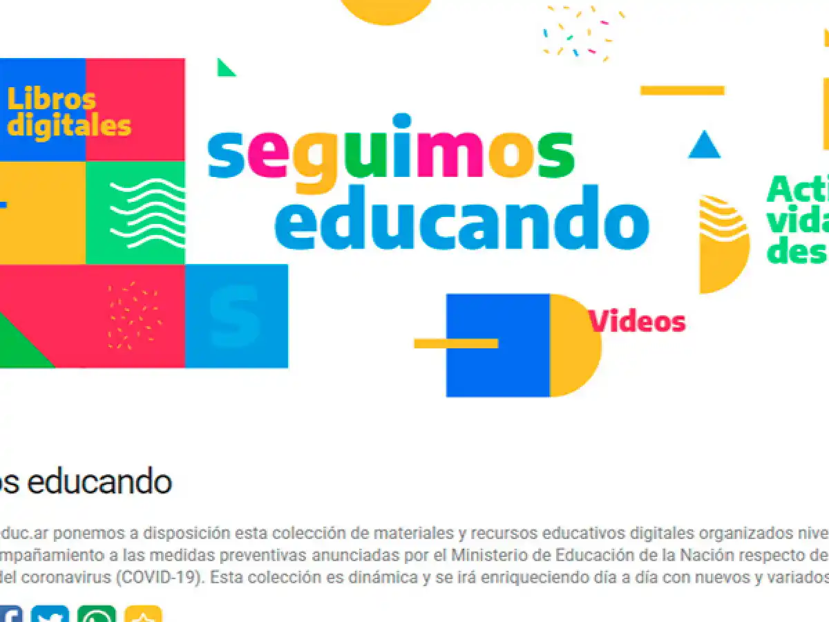 El Gobierno creó el programa "Seguimos educando"