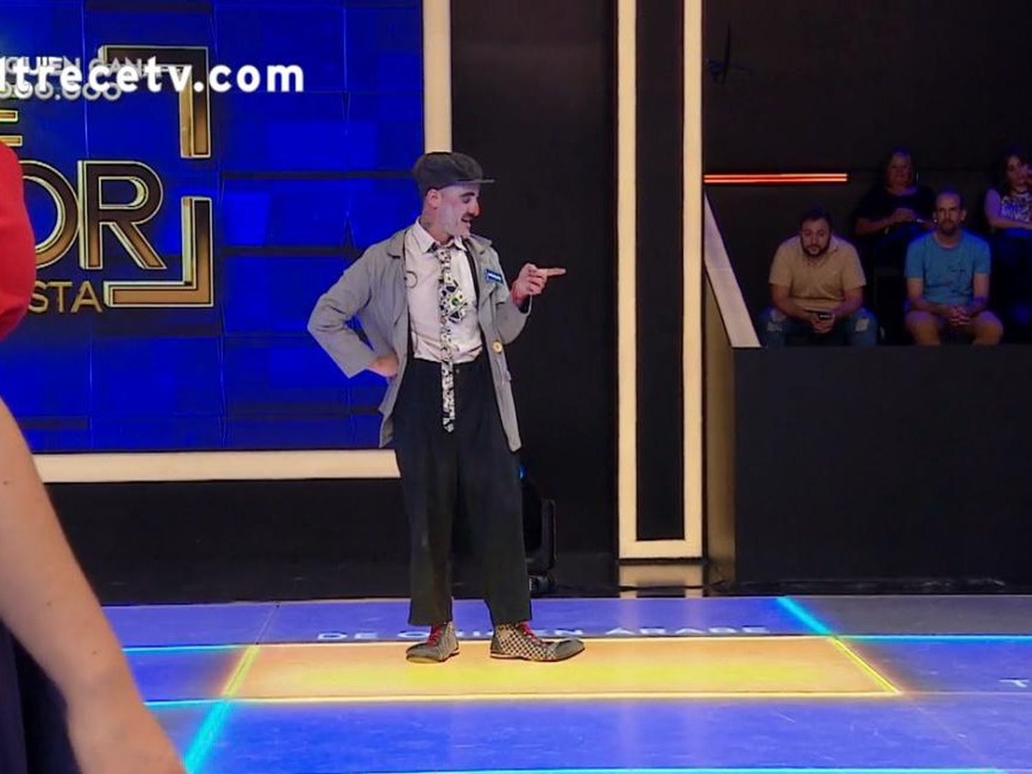 Payaso Abelardo en las instalaciones de eltrece.