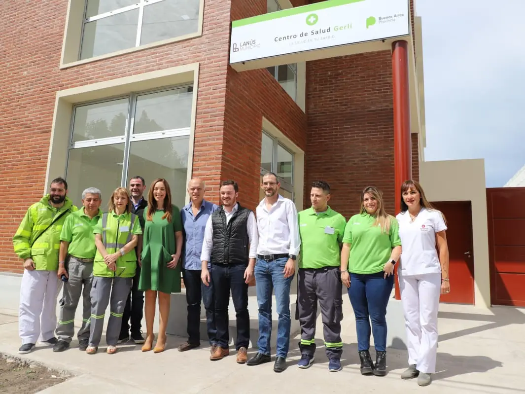 Vidal y Grindetti en Lanús: Supervisaron obras en Gerli y evaluaron avances del SAME