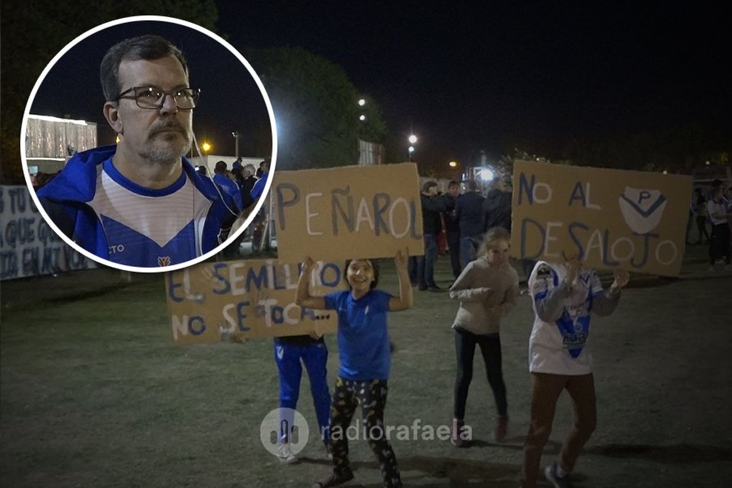 "No al desalojo": Peñarol de Rafaela se manifestó para mantener el semillero