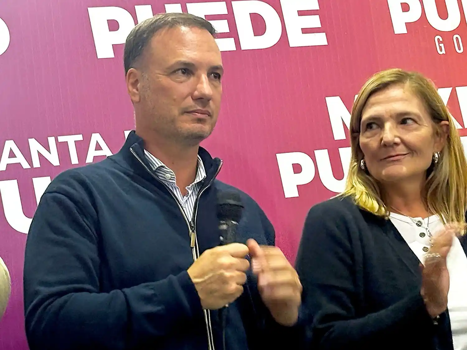 En una nueva noche triunfal, Lisandro Enrico junto a su vice Viviana Downes.