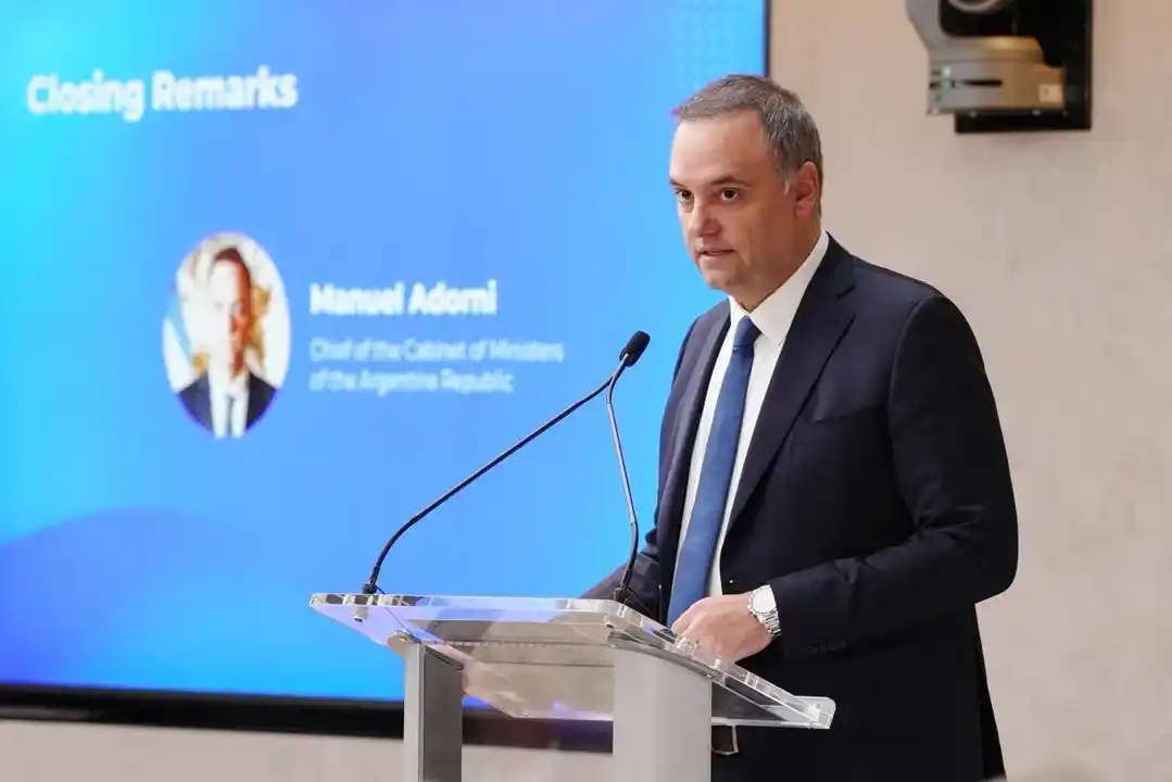 Adorni en el cierre de “Argentina Week”.