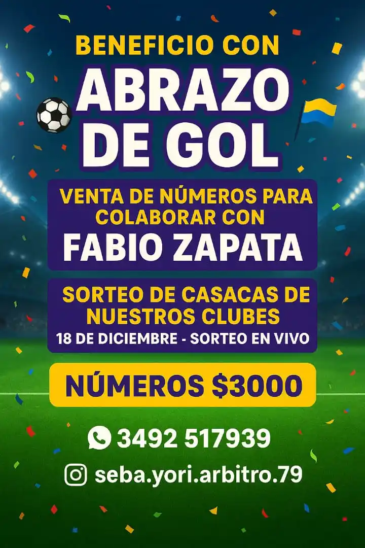 rifa solidaria fabio zapata seba yori - 2