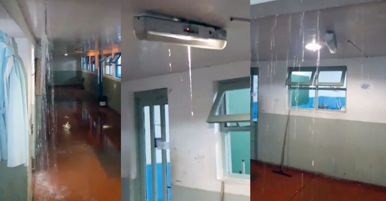 Desbordaron las canaletas y se inundó la Escuela Secundaria N°4