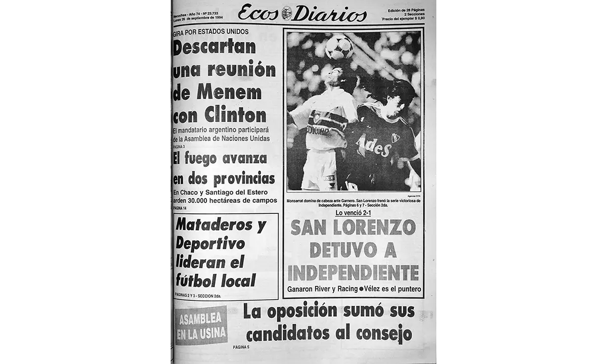 Lunes 26 de septiembre de 1994