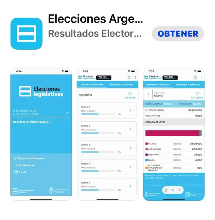 Lanzaron aplicación móvil para seguir los resultados de las PASO