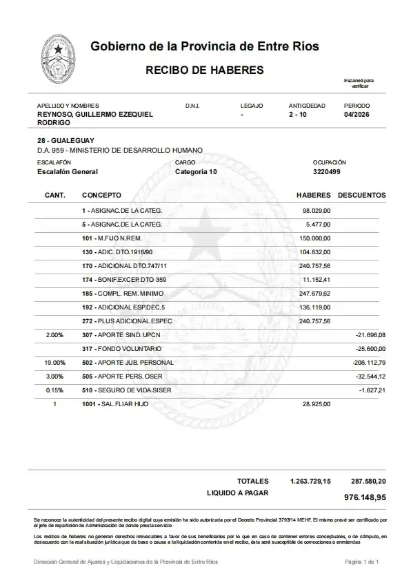 recibo reynoso
