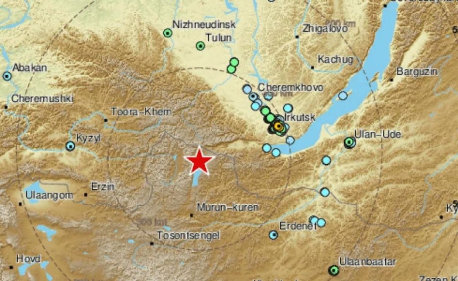 Un terremoto de 6.8 sacudió Mongolia y se sintió en Rusia