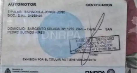 Encontraron la cédula verde de Jorge