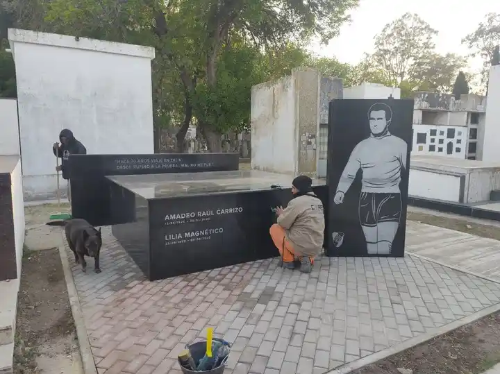 El mausoleo construido por River en el que descansarán los restos del recordado guardameta.