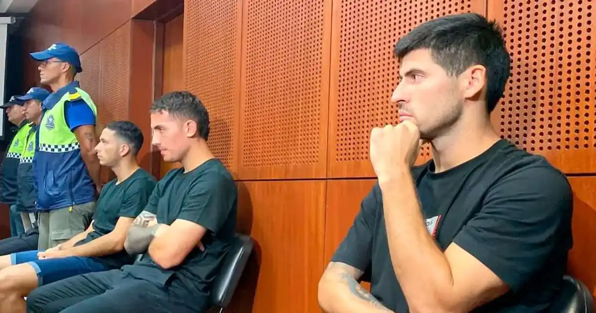 Los exjugadores de Vélez Sebastián Sosa, Braian Cufré, José Florentín y Abiel Osorio.