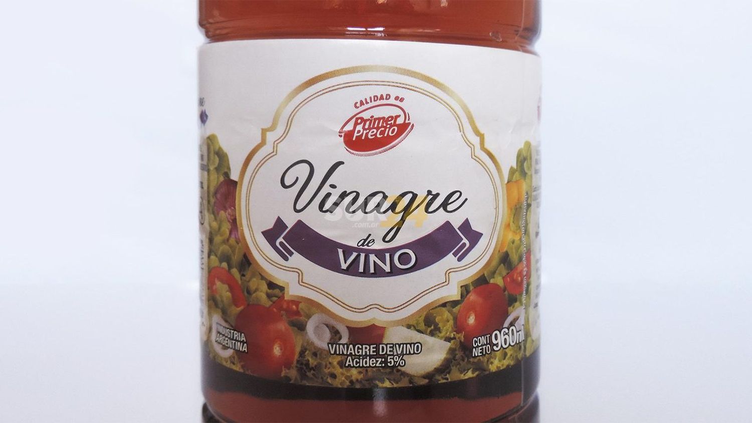 Alerta alimentaria por vinagre de vino marca Calidad es primer precio