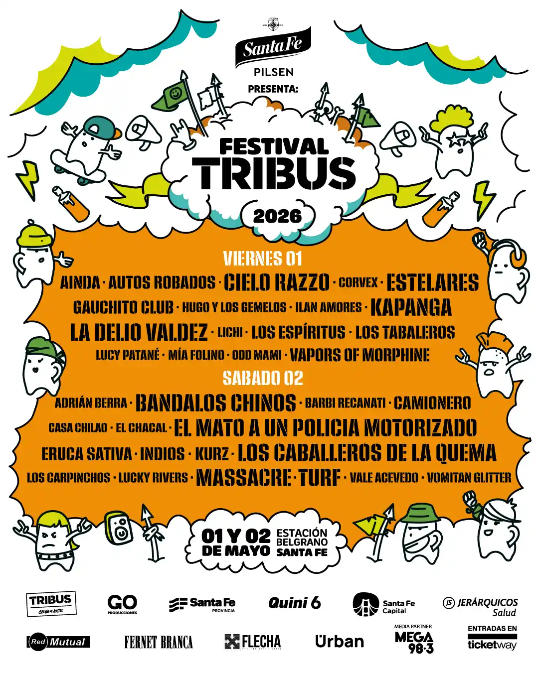 Festival de Tribus 2026: Se reveló el line-up de una edición que promete ser histórica