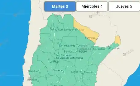La provincia de Formosa bajo alerta amarrillo por tormentas