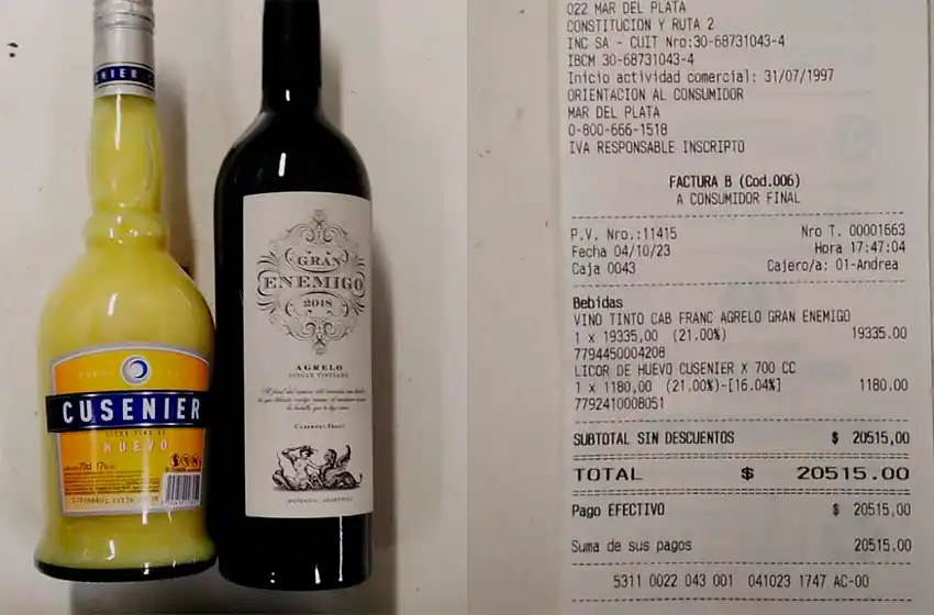 Ladrones de gustos caros: quiso pasar vino premium y fue atrapado en línea de cajas