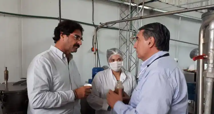 Ministro Sarquís llegó con una delegación francesa a visitar Green Seed