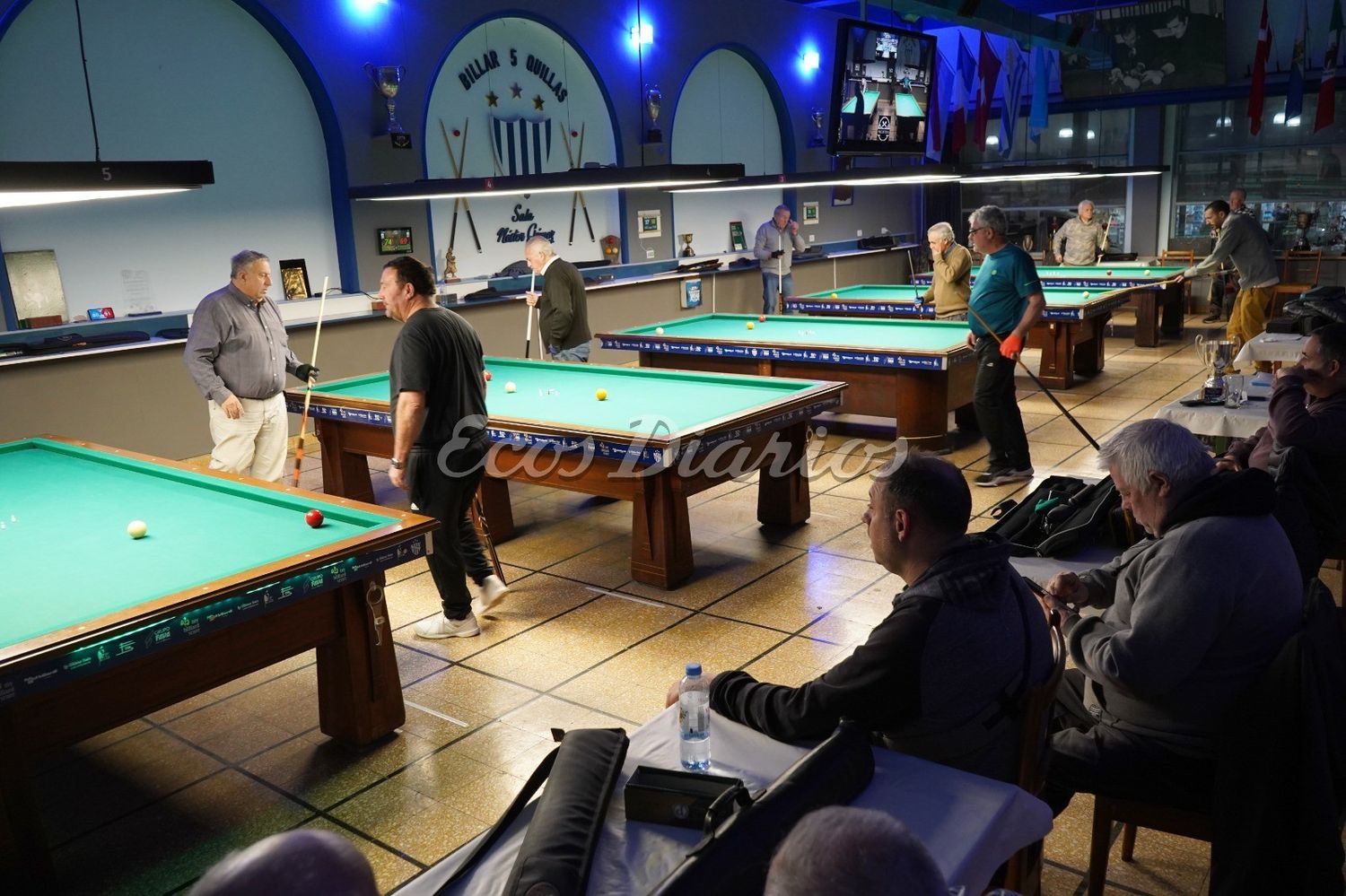 Billar en el Club Rivadavia. Se viene el Open 5 Quillas