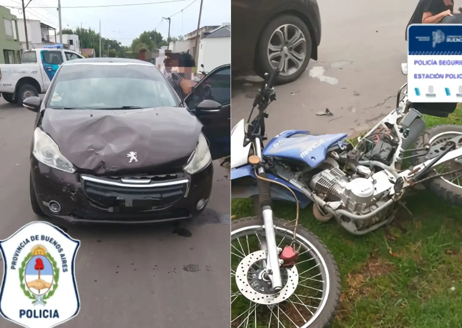 El motociclista fue trasladado a la Guardia con heridas leves.