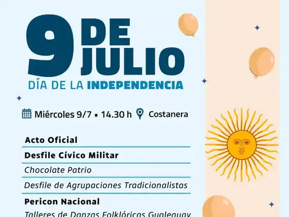 Gualeguay celebra el Día de la Independencia con un gran evento en la Costanera