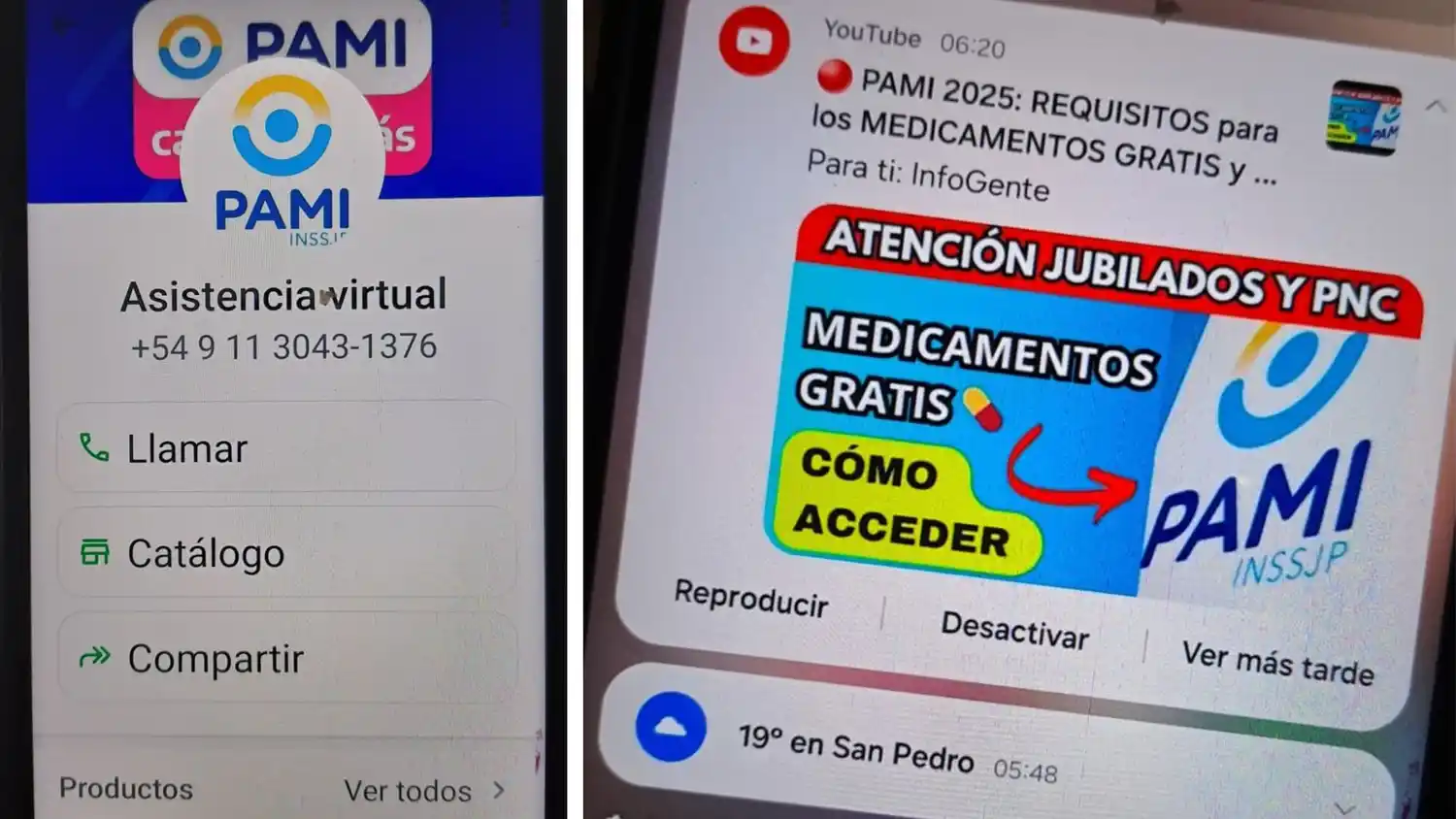 Los mensajes por WhatsApp del PAMI son falsos y a través de estos se genera la estafa a jubilados.
