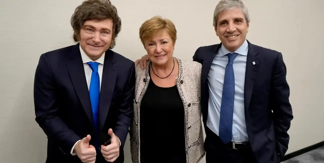 El Presidente Javier Milei y el Ministro de Economía, Luis Caputo, mantuvieron un encuentro con la Directora Gerente del FMI, Kristalina Georgieva.
