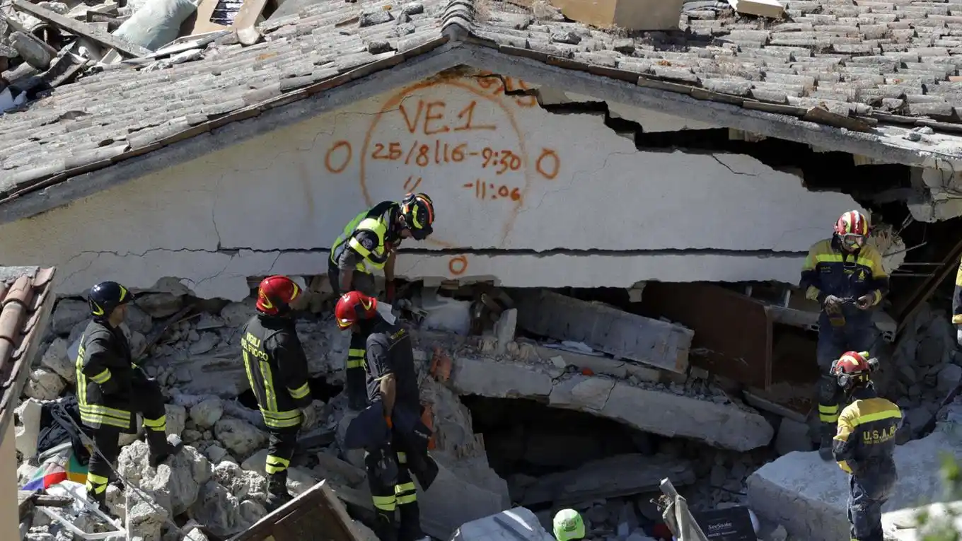 El día después del terremoto en Italia