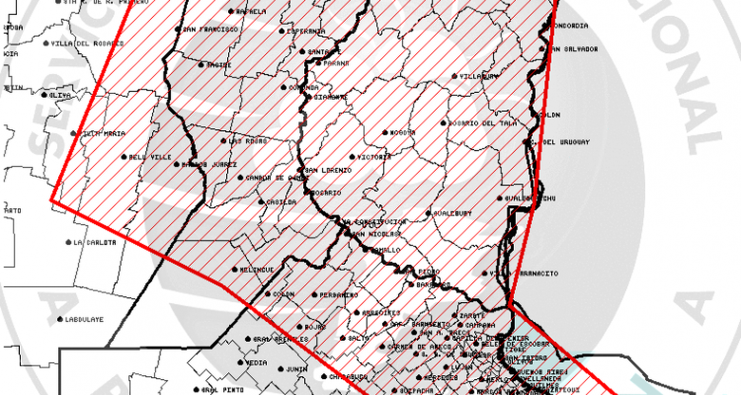 Alerta meteorológico por “tormentas intensas”