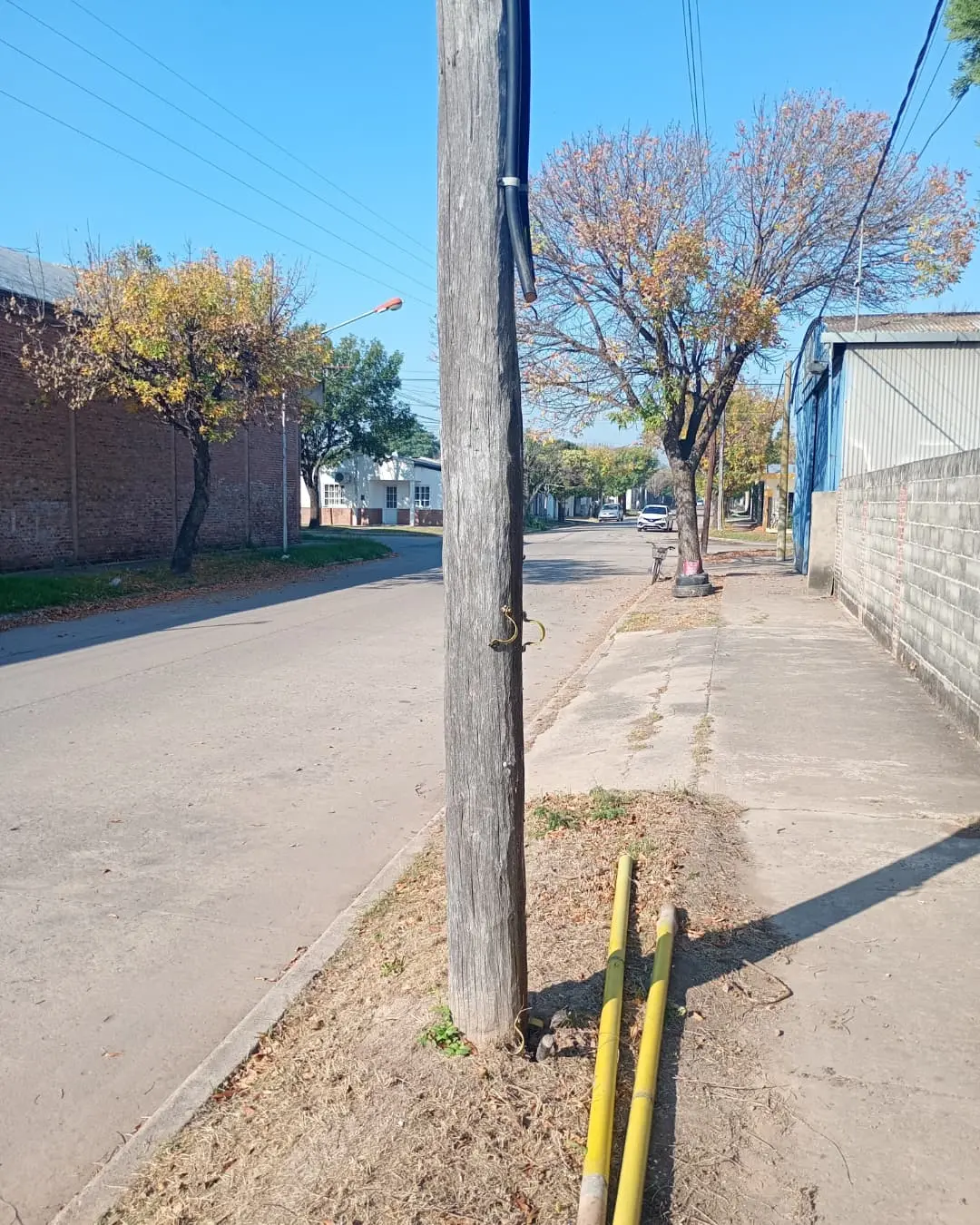 Imagenes del robo de cables en San Vicente