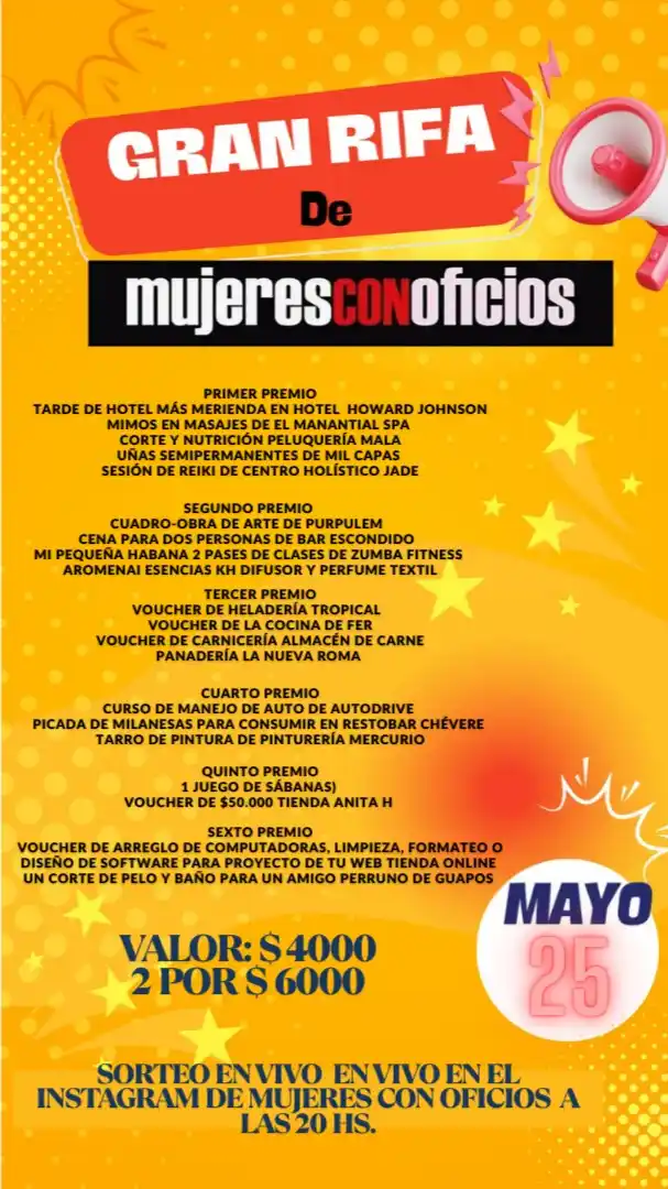 rifa mujeres con oficio