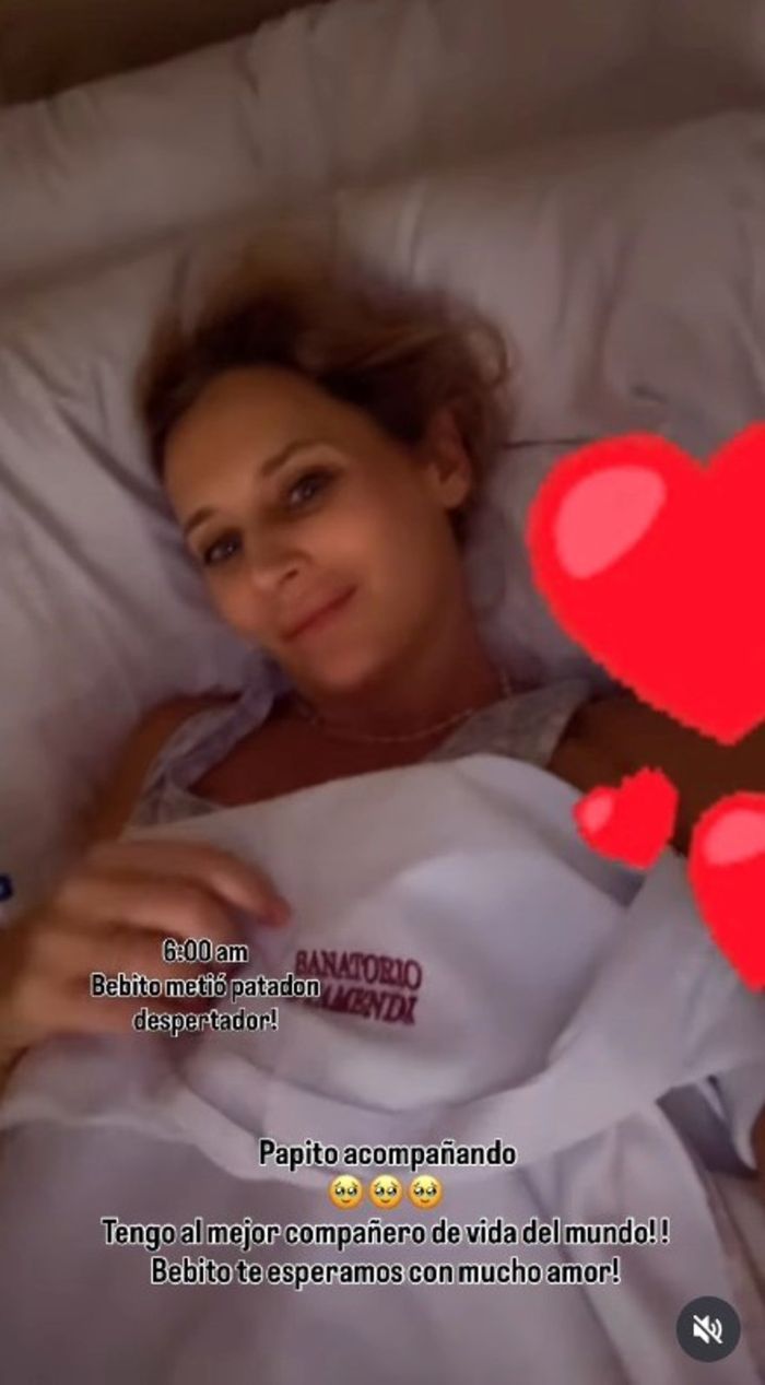 Rocío Marengo se mostró desde el Sanatorio Otamendi.