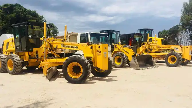 Maquinaria incautada a Lázaro Báez realiza trabajos en calles de Mar del Plata