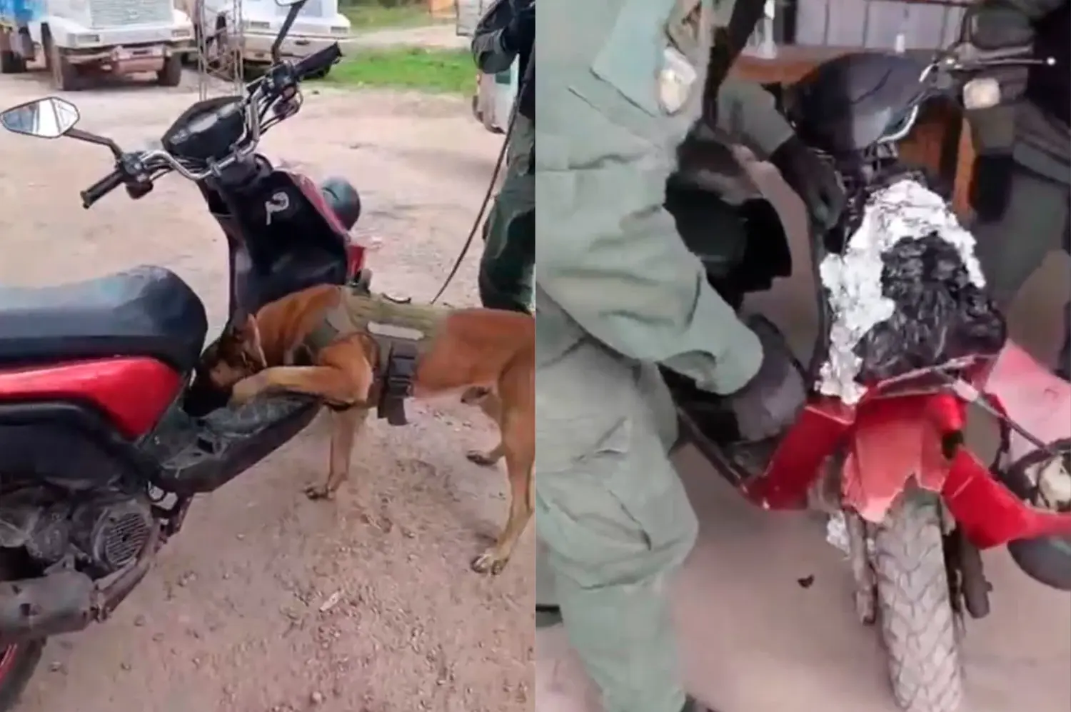 Ocultaba casi 11 kilos de cocaína dentro del chasis de una moto y terminó detenido