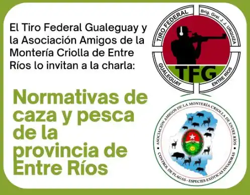 Charla sobre normativas de caza y pesca en Entre Ríos: un encuentro abierto a la comunidad en Gualeguay