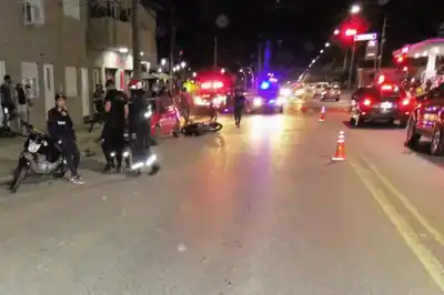 Venado Tuerto: un motociclista murió tras un fuerte choque entre dos motos