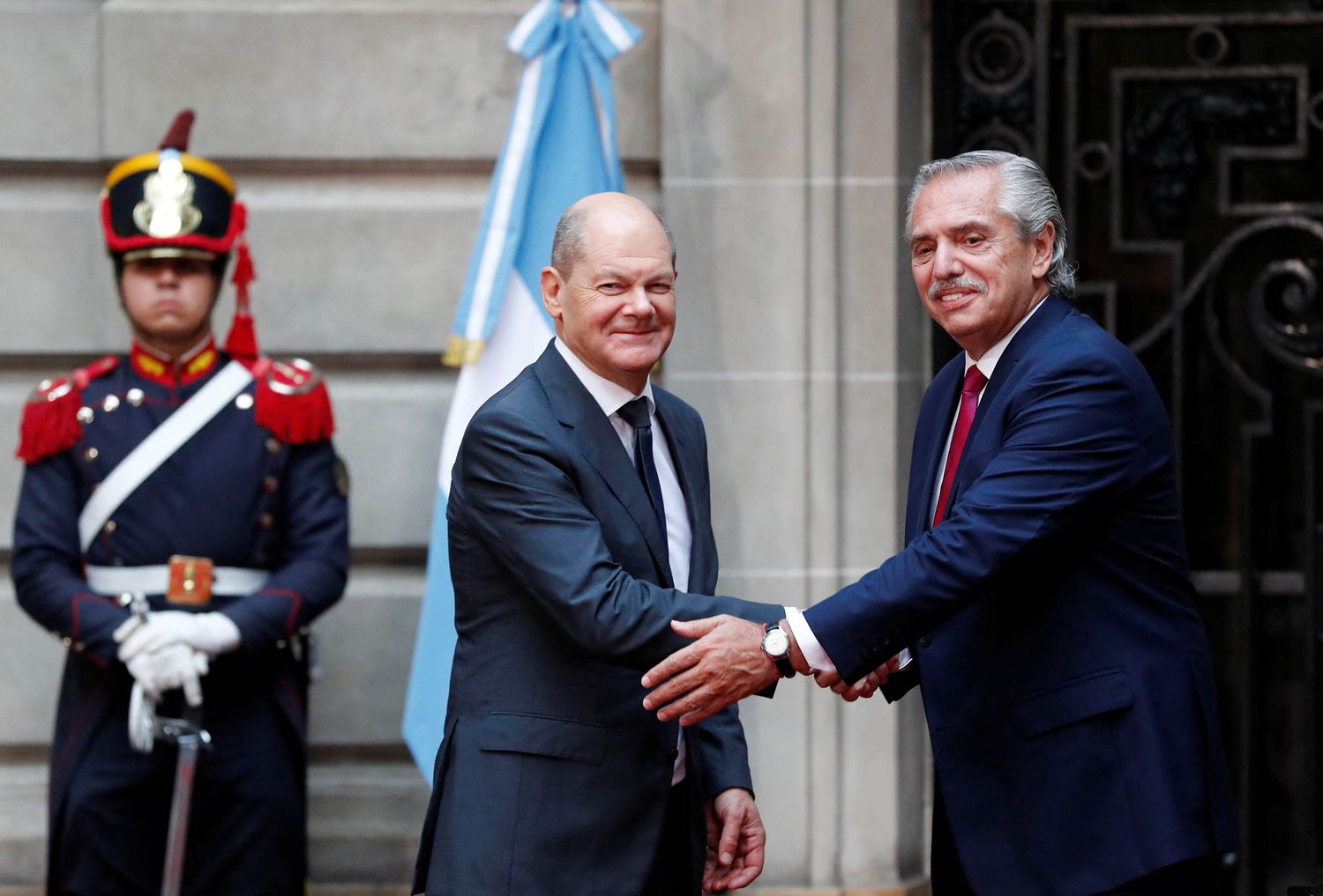 Olaf Scholz y Alberto Fernández.