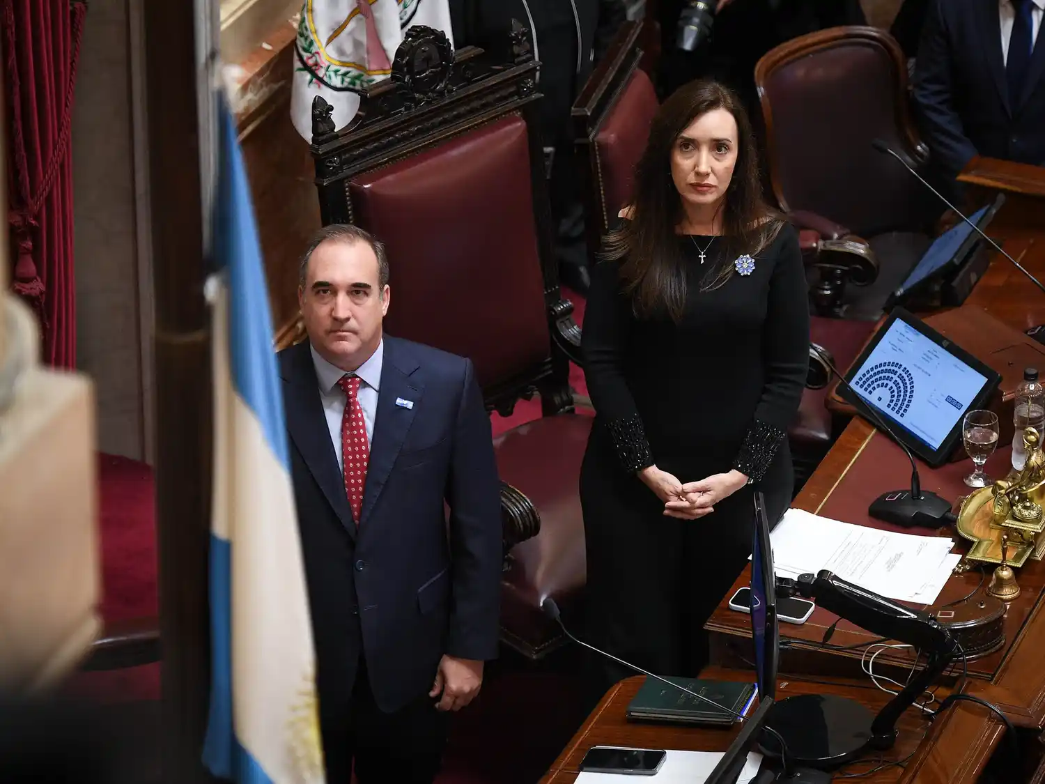 Victoria Villarruel en la apertura de la sesión.