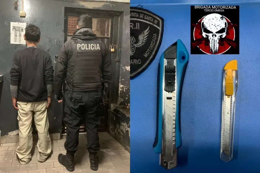 Detuvieron a un delincuente que amenazó a un joven con una trincheta en un intento de robo
