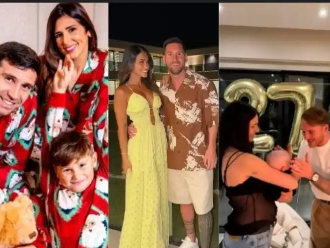 Los jUgadores de la "Sacloneta " recibieron la Navidad en familia y lo reflejaron en sus redes sociales. Fotos:IG