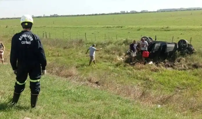 Dos lesionados de consideración por otro vuelco en ruta 14