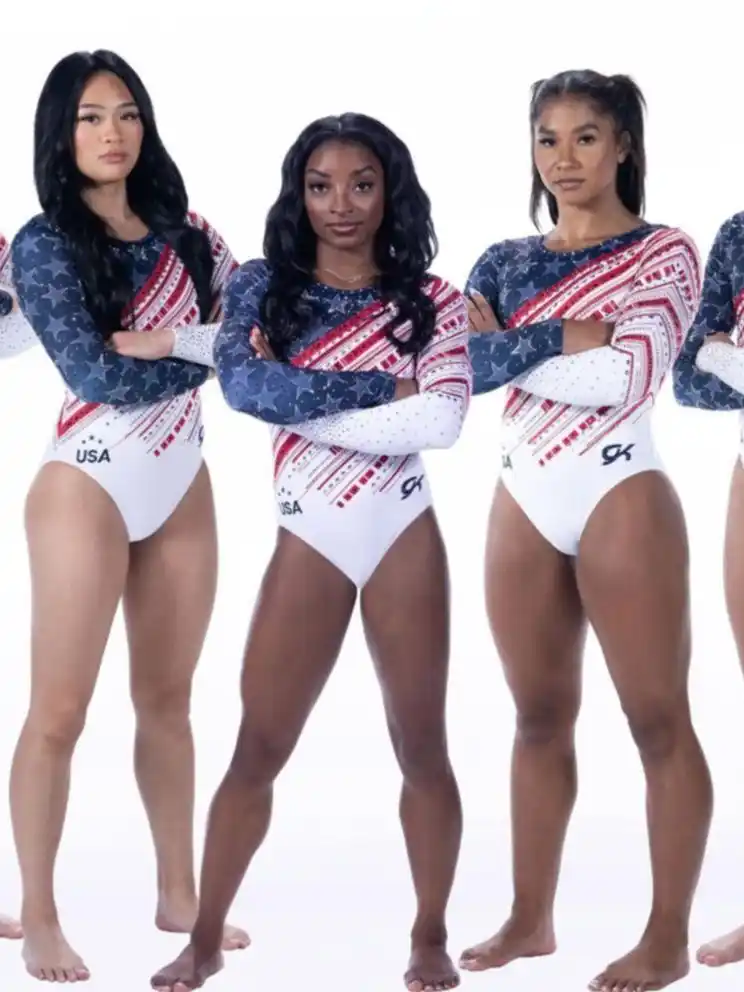 Así serán los lujosos trajes de cristales, que utilizarán las gimnastas de EE. UU 