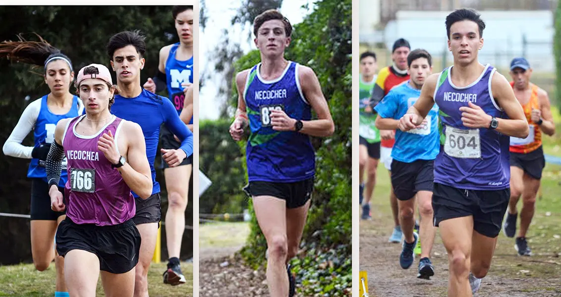 Tomás Benítez en el podio en el campeonato de cross country