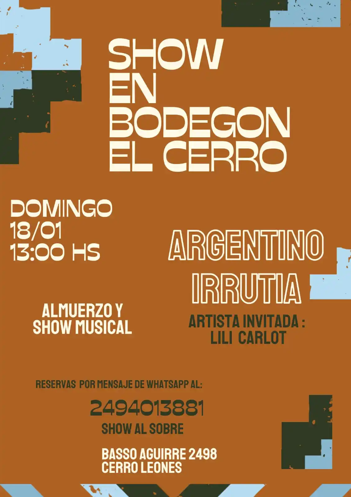 agenda cultural Bodegón del Cerro