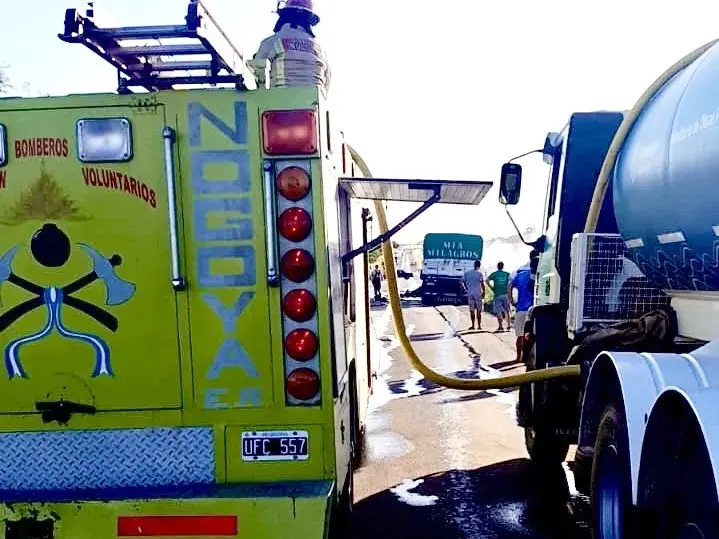 Incendio de un camión obligó a cortar la ruta provincial 26