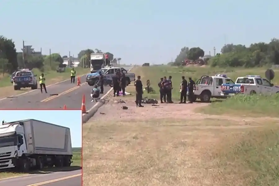 Paranaense murió en un choque frontal entre un camión y una motocicleta
