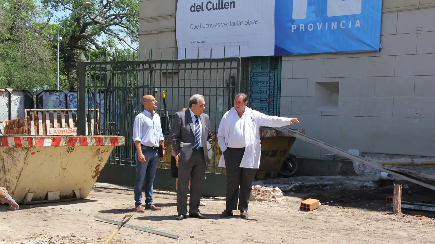 El ministro Morini supervisó las obras del hospital Cullen